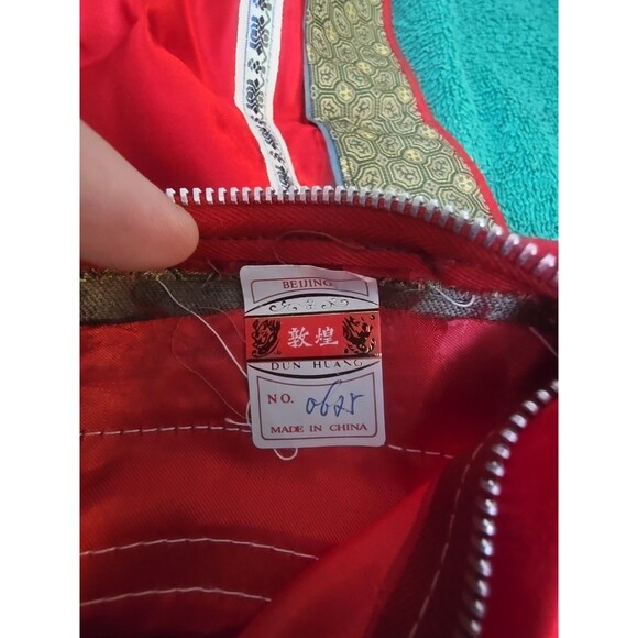 Vintage Chinese Silk/Satin Embroidered Square Throw Pillow, 15” Inches - Picture 12 of 12